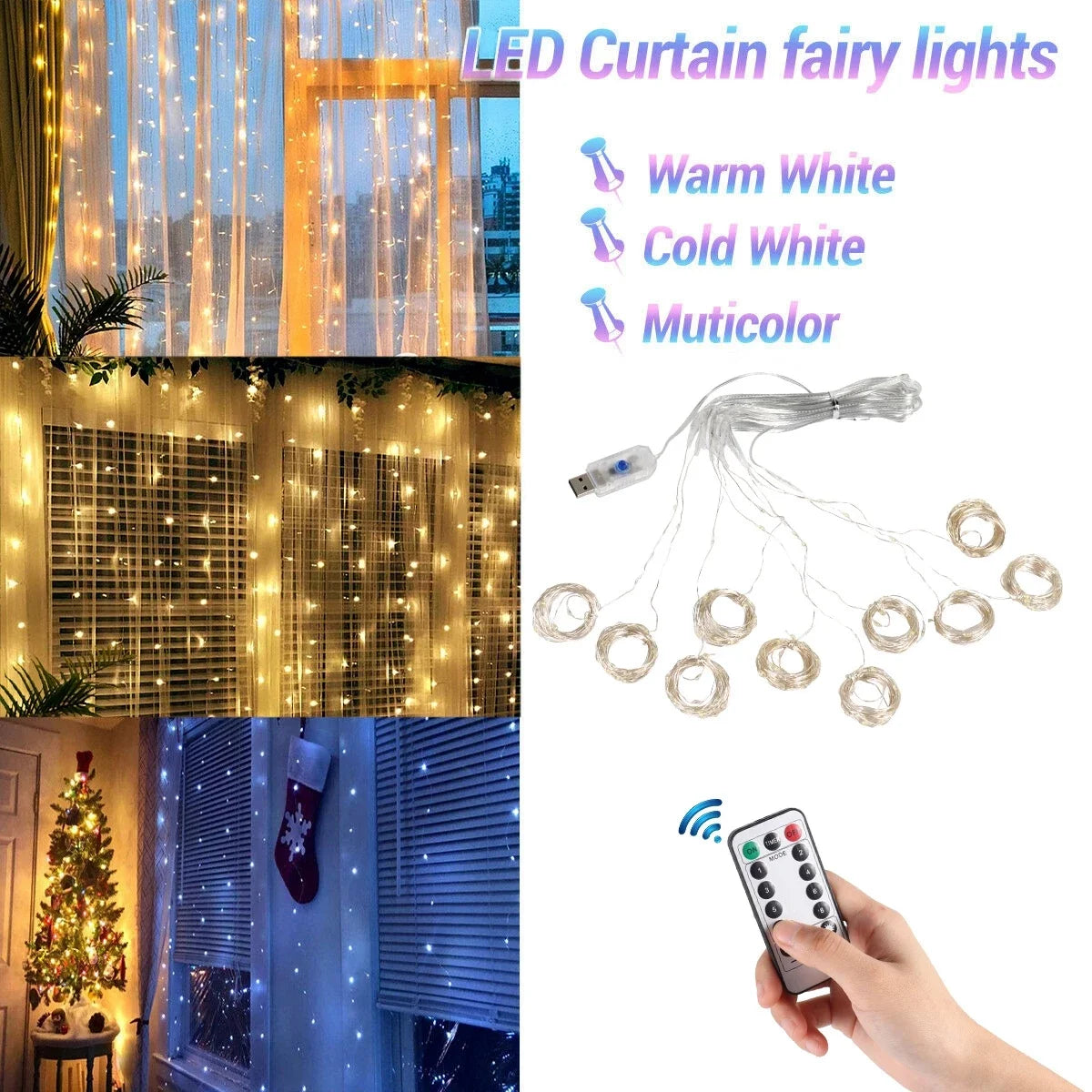 Christmas Light Curtains