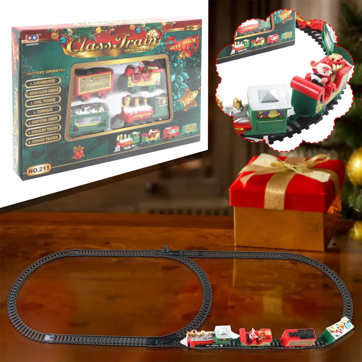 Christmas Realistic Electric Train Set