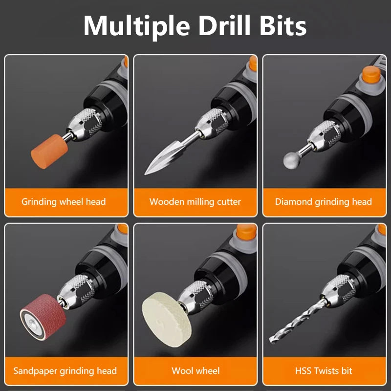 35W USB Cordless Rotary Tool Dremel DIY Mini Drill Engraving Pen