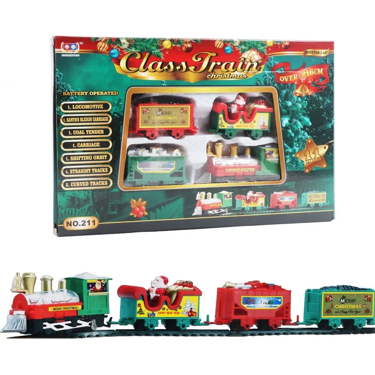 Christmas Realistic Electric Train Set