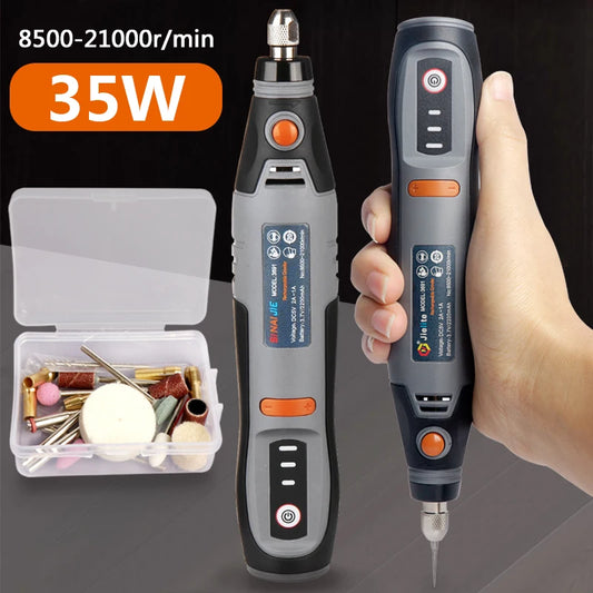 35W USB Cordless Rotary Tool Dremel DIY Mini Drill Engraving Pen