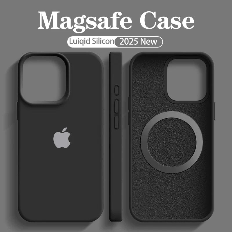 Apple Magsafe Liquid Silicone Phone Case For iPhone15 16 Pro Max With Magnetic Charging Full Cover