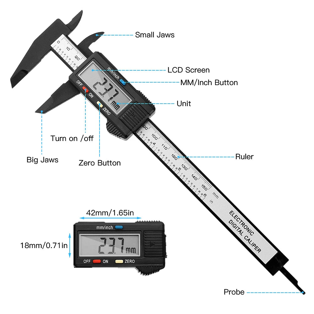 Electronic Digital Caliper Measuring Tool