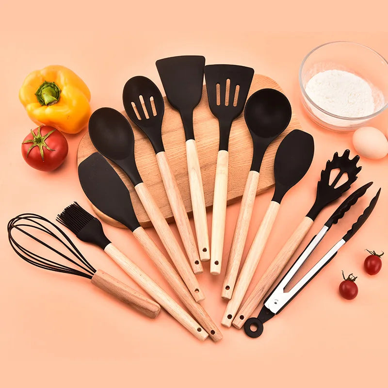 12-Piece Non-Stick Silicone Cooking Tools