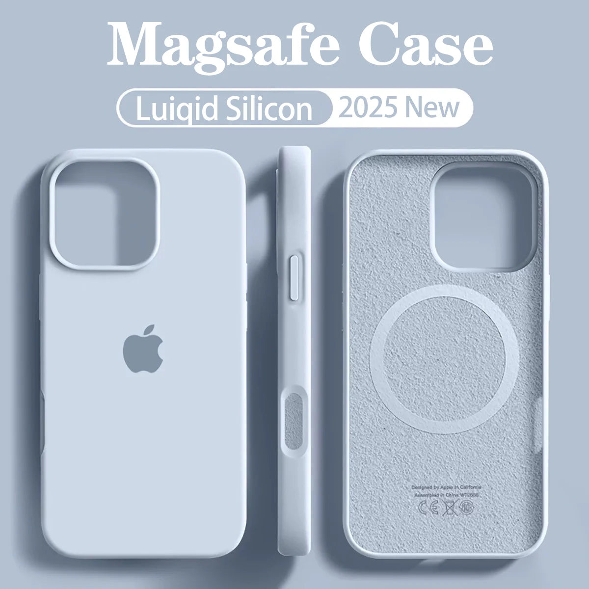 Apple Magsafe Liquid Silicone Phone Case For iPhone15 16 Pro Max With Magnetic Charging Full Cover