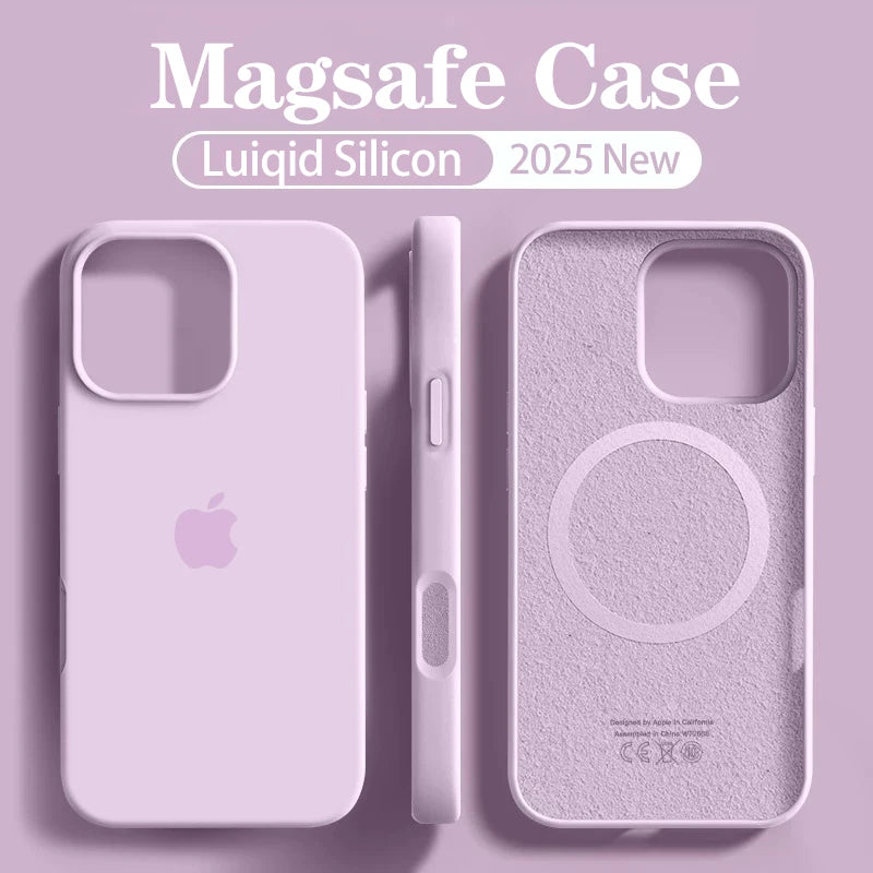 Apple Magsafe Liquid Silicone Phone Case For iPhone15 16 Pro Max With Magnetic Charging Full Cover