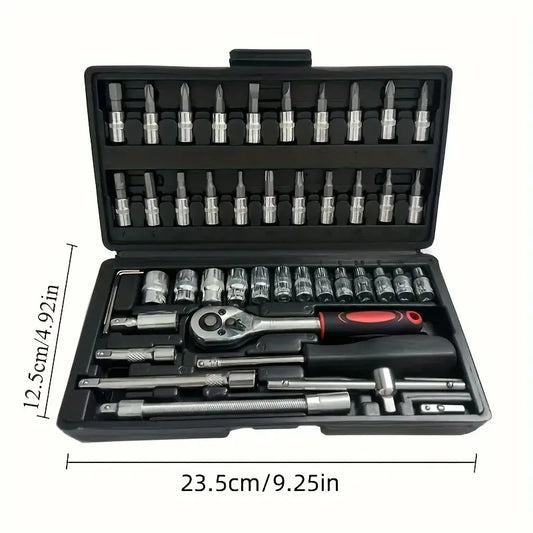 46pcs Set Socket Wrench Repair Kit