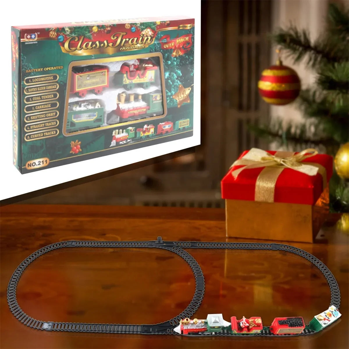 Christmas Realistic Electric Train Set