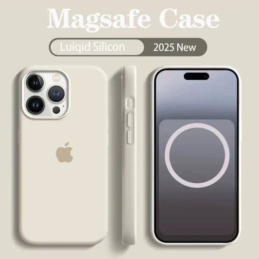 Apple Magsafe Liquid Silicone Phone Case For iPhone15 16 Pro Max With Magnetic Charging Full Cover