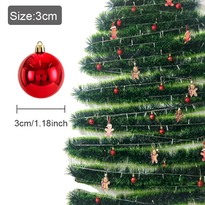 24pcs 3cm Christmas Balls Christmas Tree Ornaments