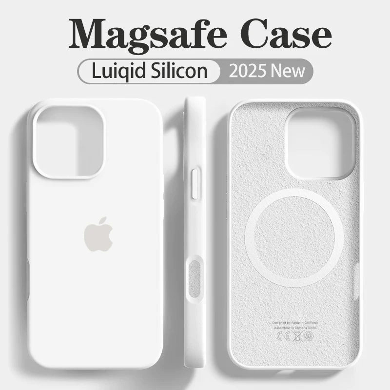 Apple Magsafe Liquid Silicone Phone Case For iPhone15 16 Pro Max With Magnetic Charging Full Cover